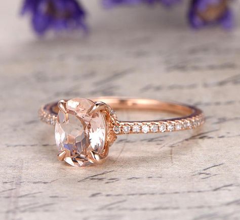 Save over $400 for limited time. Normal price $699 Now on SALE FOR $279 FOR LIMITED TIME A perfect handmade 1.25 carat Morganite and Diamond engagement ring in 10k Rose Gold. The beautiful womens engagement ring is a perfect designer gemstone ring, handmade and customized to perfection. Rose Gold Promise Ring, Pink Morganite Engagement Ring, Double Halo Engagement Ring, Morganite Gemstone, Moissanite Engagement Ring Solitaire, Jewelry Details, Morganite Engagement, Pink Morganite, Morganite Engagement Ring