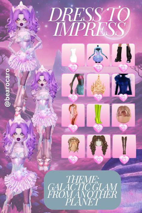 Dress to Impress DTI Roblox No VIP Outfit Hack Alien Galactic Glam From Another Planet Theme Space Outer Space Creature Help Girly Cyber Fashion Outfit Idea Inspo Fashion Outfit Cute Dress To Impress Theme Sci Fi No Vip, Dti Theme From Another Planet, Dti Theme Galactic Glam, Divine Being Dress To Impress No Vip, Di From Another Planet, Dti Theme Sci Fi, Galactic Glam Dti, Dress To Impress Theme No Vip, Dti Outfit Hacks No Vip