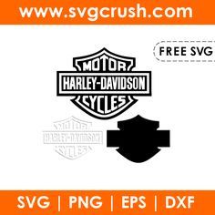 SVGCrush - Free Logos SVG Harley Svg Free, Harley Davidson Logo Svg, Free Harley Davidson Svg Files For Cricut, Harley Davidson Svg File Free, Motorcycle Svg Free, Harley Davidson Cricut, Harley Svg, Silhouette Cameo Projects Beginner, Harley Davidson Stickers