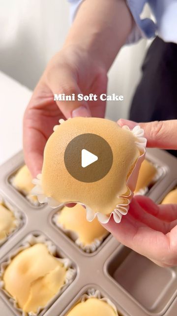 U-Taste Kitchen on Instagram: "Mini Soft Cakes. Recipe linked in my bio. #minisoftcake #minisoftcakes #softcake #fluffycake #recipe #baking #dessert #desserts #viralvideos #viralreels #viralpost" Mini Sponge Cake Recipes, Mini Chiffon Cake, Soft Cake, Mini Cake Pans, Recipe Baking, Brownie Pan, Delicious Sweets, Cupcake Tins, Sponge Cake Recipes