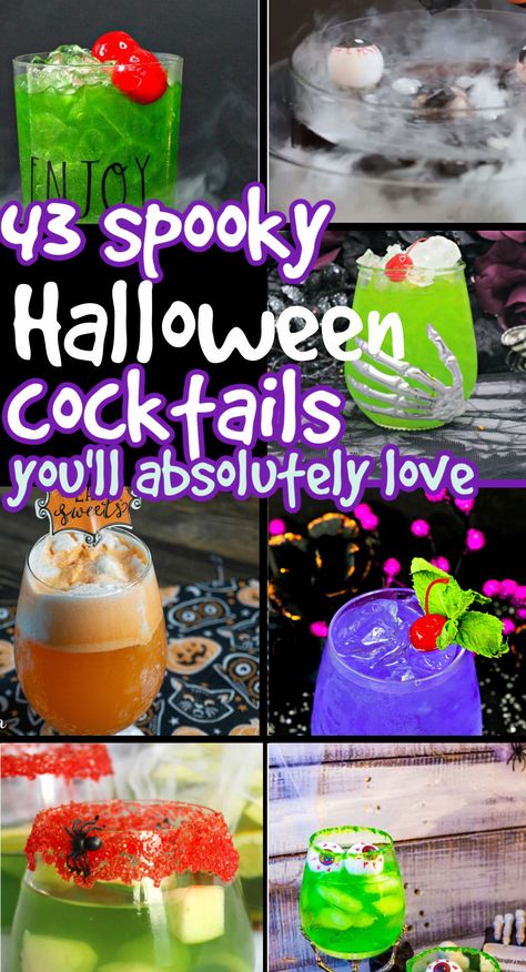 Halloween Drinks Ideas, Halloween Martini, Easy Halloween Cocktails, Halloween Themed Drinks, Halloween Jello, Halloween Shots, Menu Sans Gluten, Halloween Punch, Drinks Ideas