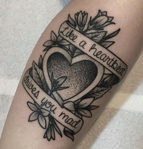 Stevie Nicks Tattoo, Love Heart Tattoo, Tattoos Heart, Green Tattoos, Heart On My Sleeve, Fan Tattoo, Lyric Tattoos, Tattoo Heart, Gold Tattoo