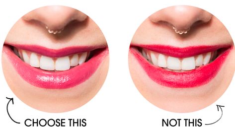 Which Lipstick Shades Make Teeth Look Whiter - Lipstick Colors For Whiter Teeth | Marie Claire Yellow Lipstick, White Lipstick, Brighten Teeth, Best Red Lipstick, Lipstick For Fair Skin, Orange Lipstick, Yellow Teeth, Dark Lipstick, Holiday Beauty