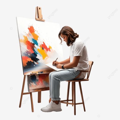 painter sitting on easel and drawing a picture painter sitting on easel and drawing a picture ease Easel Tattoo, Drawing A Picture, Picture Drawing, Transparent Image, Graphic Templates, Pictures To Draw, Awe Inspiring, Png Transparent, Png Image