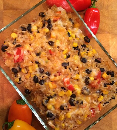 Balancing Cinderella Recipes: Southwestern Rice and Black Bean Casserole Rice And Black Bean Casserole, Cinderella Recipes, Southwestern Rice, Black Bean Casserole, Bean And Rice, Rice And Beans Recipe, Chicken Fajita Casserole, Can Black Beans, Black Beans And Rice