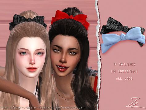 Hair With Bow, Cc Mods, Silk Evening Dress, Sims 4 Mm Cc, Sims 4 Dresses, Sims 4 Mm, Couple Dress, Sims Four, Bow Hairstyle