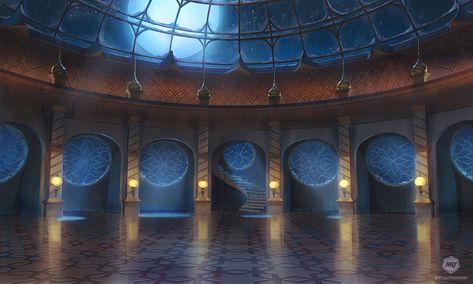 Dizzy Hearts: Queen Llend's Ballroom by ExitMothership on DeviantArt Fantasy Ballroom, Castle Background, Episode Interactive Backgrounds, Anime Places, Episode Backgrounds, Fantasy Rooms, Russian Architecture, Fantasy Background, Scenery Background