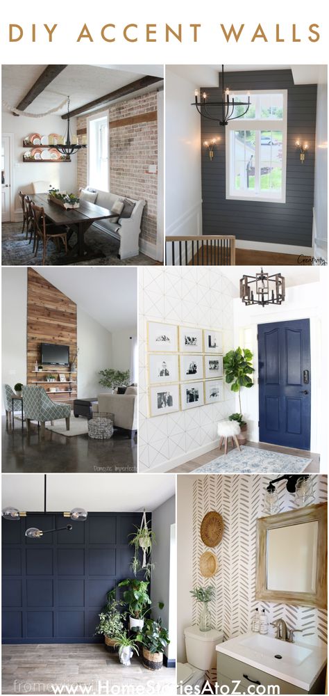 30+ DIY Accent Walls: Interesting Ways to Transform Your Walls Accent Wall Classroom, Accent Wall In Office, Modern Wallpaper Accent Wall, Diy Accent Walls, Farmhouse Accent Wall, Diy Plank Wall, Brick Room, Beadboard Wallpaper, Farmhouse Wallpaper