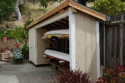 Kayak Shed, Diy Kayak Storage, Canoe Storage, Canoe Rack, Kayak Storage Rack, Diy Storage Shed, Wood Shed Plans, Build Your Own Shed, Boat Shed