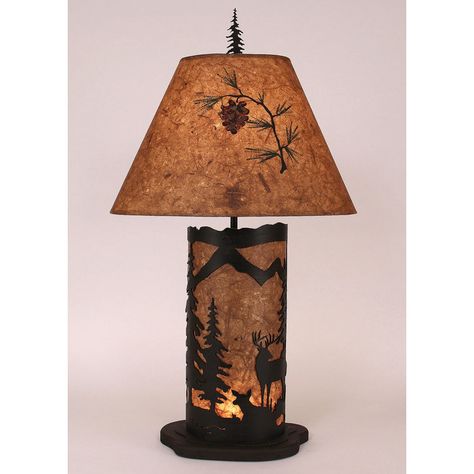 Look what I found on Wayfair! Lodge Lighting, Rustic Table Lamps, Black Forest Decor, Cabin Lighting, Large Table Lamps, Rustic Lamps, Night Light Lamp, Rustic Lodge, Metal Table Lamps