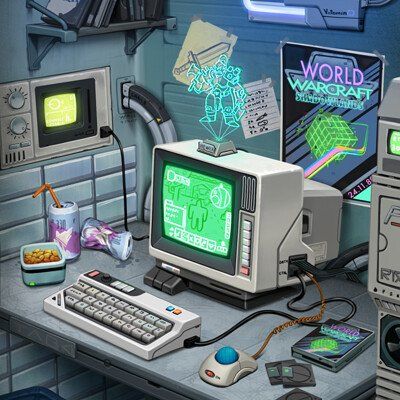 ArtStation - Alexandrin Damascan Cassette Futurism, Battle Station, Sci Fi Props, Retro Gaming Art, Retro Gadgets, New Retro Wave, Old Computers, Retro Waves, The Pencil