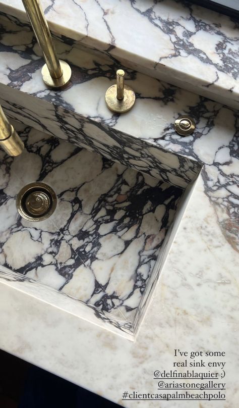 Calcutta Viola Marble, Calcutta Viola, Modern Mediterranean Home, Viola Marble, Sarah Sherman, Sarah Sherman Samuel, Marble Sink, Inspired Interiors, Marble Sinks