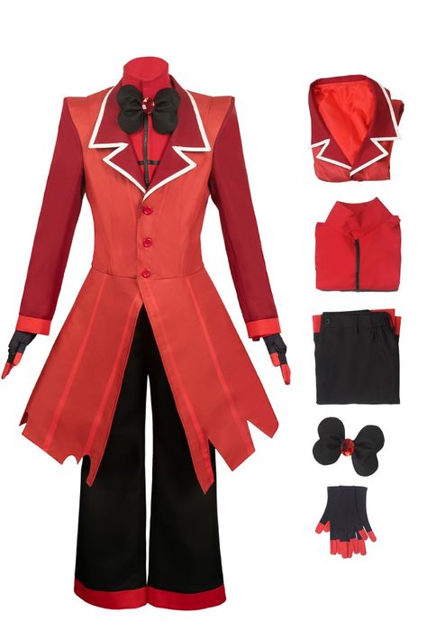 PRICES MAY VARY. Hazbin Alastor Cosplay Costume Hotel Radio Demon Jacket Shirt Pants Gloves Tie Uniform Halloween Outfits for Adult Men Material: Made from Stretch Knit+Twill fabric+Shute Fabric, this ensemble guarantees both durability and comfort Package Included: Jacket+Shirt+Pants+Gloves+Tie Occasions: The best gift for fans, suitable for outdoor activities, photography, birthday parties, Halloween, theme parties, Masquerade, etc After-sales service: If you have any questions during the shop Halloween Costumes With Gloves, Hazbin Alastor, Demon Alastor, Alastor Cosplay, Waiter Outfit, Demon Cosplay, Diy Crossbow, Photography Birthday, Radio Demon