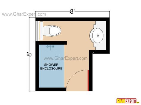 this is pretty much the existing layout - but flipped (bath and toilet on the right sink on the left). Three Quarter Bathroom Ideas, Three Quarter Bathroom, Quarter Bathroom Ideas, Quarter Bathroom, Bathroom Remodel Small Budget, Bathroom Plans, Bathroom Floor Plans, Bathroom Layouts, Bungalow Renovation