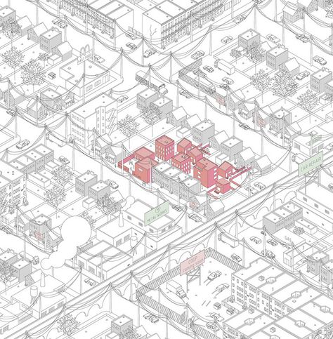 Axonometric Drawing, Urban Design Graphics, Architect Drawing, Architecture Presentation Board, Concept Diagram, Architecture Graphics, Design Presentation, Layout Architecture, Architecture Rendering