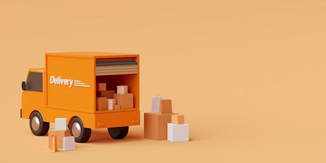 E-commerce concept transportation shipme... | Premium Photo #Freepik #photo #delivery-truck #car-shipping #shipping-truck #delivery-car Delivery Animation, Car Delivery, Truck Icon, Art Exploration, Moving Truck, Overlays Instagram, Online Shop Design, Computer Animation, Car Illustration