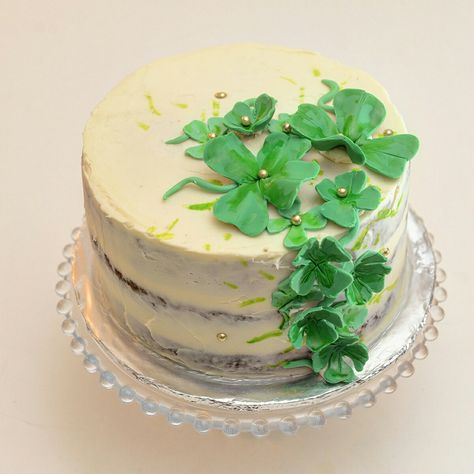 Clover Cake, St Patrick's Day Desserts, St Patrick's Day Appetizers, Irish Cream Cake, St Patricks Day Cakes, Cake Rainbow, Fancy Sprinkles, Flag Cake, St Patricks Day Food