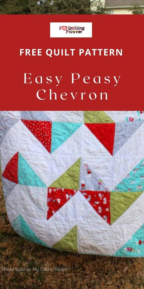 Chevron Quilt Pattern Free, Lap Quilt Patterns Free, Chevron Quilt Tutorials, Quilt Pattern Easy, Chevron Quilt Pattern, Arrow Quilt, Free Quilt Tutorials, Herringbone Quilt, Lap Quilt Patterns