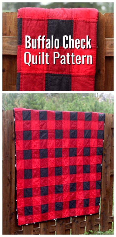 Flannel Quilt Patterns, Check Quilt, Buffalo Check Quilt, Buffalo Plaid Quilt, Buffalo Plaid Blanket, Gingham Quilt, Baby Quilt Tutorials, Plaid Blankets, Quilt Layers