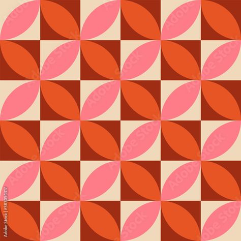 Space Age Pattern, Orange And Pink Kitchen, Modern Graphic Patterns, Graphic Shapes Pattern, Cowboy Pools, Modern Textiles Patterns, Retro Pattern Geometric, Pattern Examples, Geometric Borders