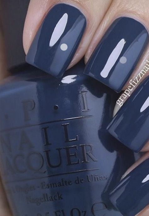 Dark Blue Dip Powder Nails, Dark Blue Nail Polish, Gel Lak, Blue Nail Color, Dark Blue Nails, Navy Blue Nails, Fall Nail Polish, Blue Nail, Nail Styles