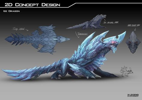 Dragon Deviantart, Monster Hunter Art, Ice Dragon, Beast Creature, Creature Artwork, Cool Monsters, Fantasy Beasts, 다크 판타지, Monster Concept Art