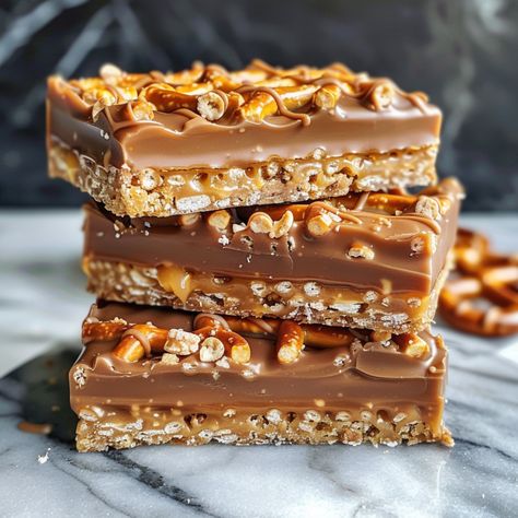 Caramel Pretzel Crack Bars Salted Caramel Pretzel Brownies, Pretzel Bars Recipes, Carmel Pretzel Bark, No Bake Caramel Pretzel Bars, Salted Caramel Pretzel Bars, Carmel Pretzel Bars, Pretzel Cracker Bark, Desserts With Pretzels, Pretzel Dessert Recipes