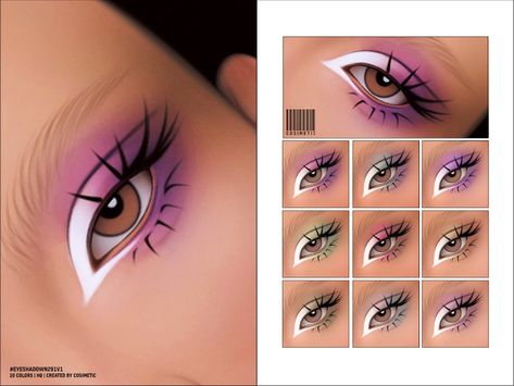 The Sims Resource - Matte Eyeshadow N291 v1 Sims 4 Eyeshadow, Witchy House, Funky Makeup, Makeup Cc, Sims 4 Cc Makeup, Sims 4 Characters, Sims 1, Sims 4 Cas, Matte Eyeshadow