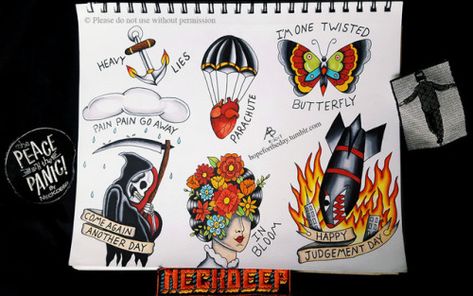 Neck Deep Tattoo Ideas, Neck Deep Tattoo, Deep Tattoo, Old School Tattoo Designs, Band Art, Neck Deep, Tattoo Art Drawings, School Tattoo, Tattoo Placement