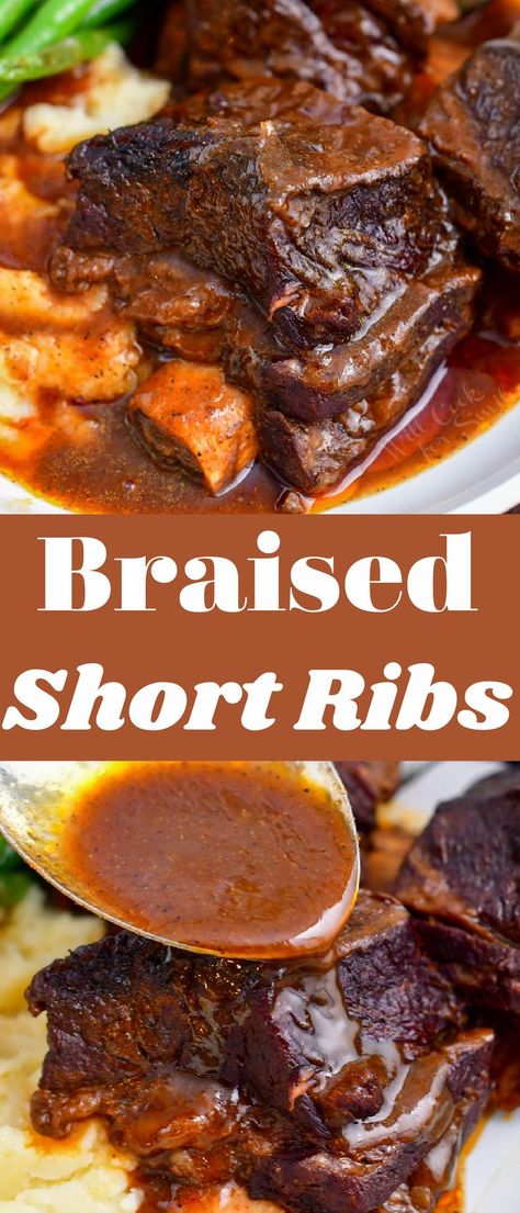 Short Ribs Of Beef Recipes, Beef Short Rib Recipes Oven, Short Ribs Dutch Oven, Short Rib Recipes Oven, Braised Short Ribs Recipe, Dinner Beef, Beef Ribs Recipe, Beef Short Rib Recipes, Short Ribs Recipe