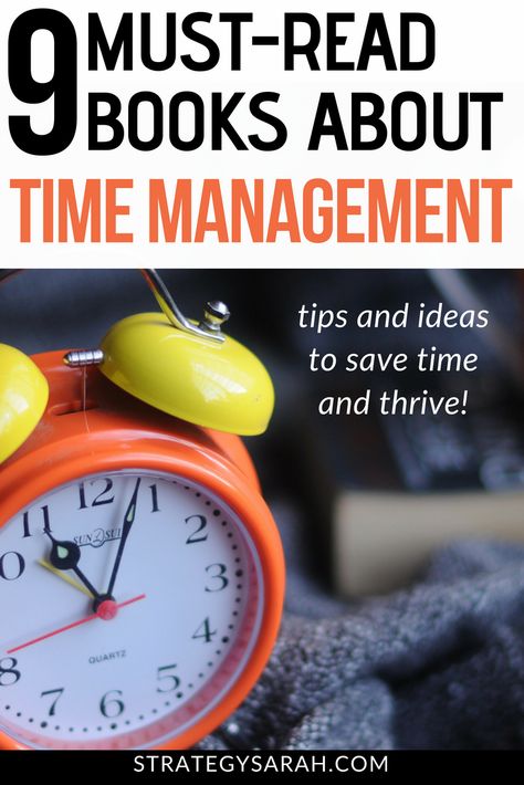 Reading these productivity and time management books will give you awesome tips and ideas for work and in life. Great for busy moms, teachers, kids, students, corporate employees, and more! #timemgmt #reading #books #readinglist #workingmom Productivity Books, Time Management Tools, Management Books, Time Management Strategies, Good Time Management, Life Management, Energy Management, Time Management Skills, Quick Reads