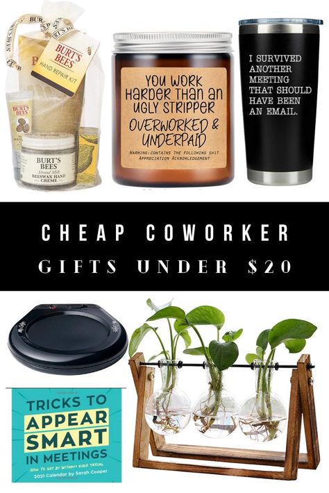 It’s not always easy to find the right gifts for coworkers. You don’t want the present to be cheap, but also, you want to make sure they will use them. And you certainly are underpaid, so you want to stay under $20. I have solved all of your worries. I found the best cheap coworker gifts under $20 and funny gift ideas for colleagues that your office buddies will love to use. Cheap Coworker Gifts, Cheap Gifts For Coworkers, Gift Ideas For Colleagues, Best Gifts For Coworkers, Coworker Birthday Gifts, Funny Tips, Birthday Surprises, Thoughtful Baby Shower Gifts, Coworker Gifts