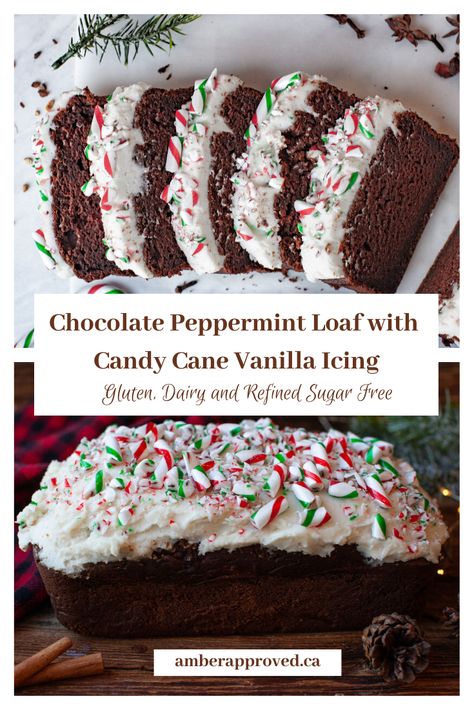 Candy Cane Bread, Chocolate Peppermint Loaf, Candy Cane Recipes, Christmas Breads, Candy Cane Recipe, Peppermint Recipes, Christmas Bread, Vanilla Icing, Bread Recipes Sweet