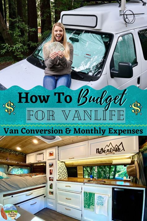 When planning to do vanlife full-time, you will need to budget for 2 things: the van conversion monthly expenses. When budgeting for a van conversion you will need to decide if you want to convert a van yourself, have it professionally done, or buy a used campervan. What are you reasons for wanting to live vanlife? Are you looking to just embark on a several month road trip? Or are you looking to convert to full-time vanlife with no pre-determined end date? #vanconversion #monthlyexpenses Conversion Van, Campervan Life, Build A Camper Van, Van Life Diy, Combi Vw, Monthly Expenses, Bus Life, Camper Van Conversion Diy, Camper Van Conversion