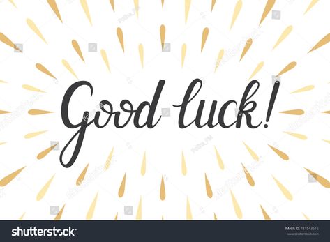 Good Luck hand lettering typography. Inspirational motivational quote. Hand drawn phrase for logo, blog, cards, poster or banner. Vector illustration calligraphy on white background with drops. quote#motivational#Hand#phrase Hand Lettering Typography, Cards Poster, Lettering Typography, Banner Vector, Motivational Quote, Inspirational Quotes Motivation, Royalty Free Photos, Good Luck, Hand Lettering