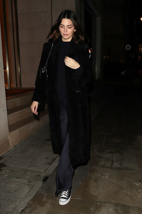 Kendall Jenner Gives The Off-Duty Model Favourite An After-Dark Spin | British Vogue Chuck Taylor 70 Outfit Woman, Chuck Taylor 70 Outfit, Chuck 70 Outfit Woman, Cotton Suits Indian Casual, Chuck 70 Outfit, 70s Outfits Women, Chuck Taylors Outfit, 70 Outfits, Jenner Photos