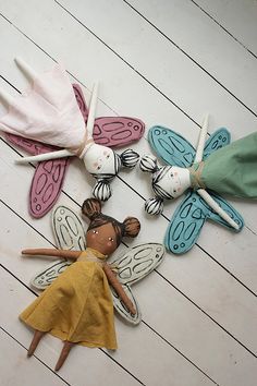 New Fairy Dolls in the shop! | merrilee-liddiard Cloth Dolls Handmade, Trendy Sewing, Fabric Toys, Sewing Dolls, New Dolls, Sewing Toys, Fairy Dolls, Soft Dolls, Fabric Dolls