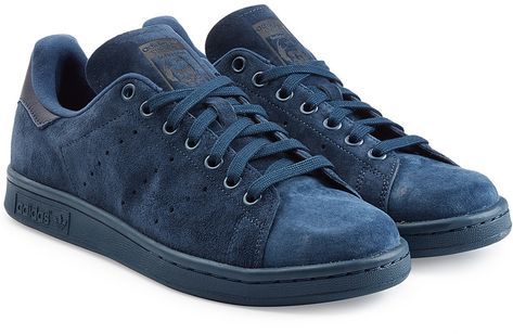 Adidas Originals Stan Smith Suede Sneakers Mens Blue Suede Shoes, Common Projects Shoes, Concept Sneakers, Minimal Shoes, Adidas Shoes Mens, Blue Suede Shoes, Best Shoes For Men, Casual Flat Shoes, Suede Sneakers