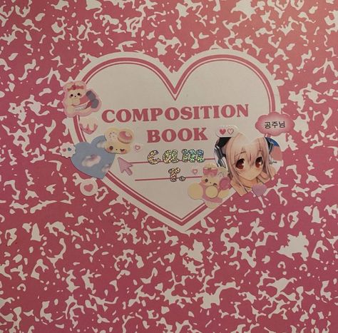 Pc Binder, Binder Deco, Binder Decoration, Pink Diary, Sticker Deco, Composition Notebook Covers, Kpop Albums, Fashion Design Portfolio, School Notebooks