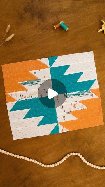 Art Gallery Fabrics® on Instagram: "Step into the magic of the Southwest with our Aztec quilt block, brought to life by the stunning ‘Land of Enchantment’ fabrics by Becca Plymale (@becca.plymale.creative). 🌄✨🌵 ⁠
⁠
📌 Fabric requirements for a finished quilt block size of 20” x 16 ½”:⁠
- One 10⅞” square - Terra Imprints⁠
- One 10⅞” square - Luminaria Turquoise⁠
- One 10⅞” square - Beyond the Clouds⁠
- One 10⅞” square - Luminaria Adobe⁠
⁠
🪡 Follow along with this tutorial and let your creativity soar! ⁠
⁠
-Begin by selecting four contrasting fabrics from the Land of Enchantment collection. Cut a 10⅞” square from each fabric.⁠
-Pair up two contrasting fabrics with their right sides facing each other, placing the lighter fabric on top and its design facing upwards. Repeat this for the othe Arizona Quilt Patterns, 16 Block Quilt Patterns, Southwest Quilt Patterns, Aztec Quilt Pattern, Quilting Basics, Aztec Quilt, Southwest Quilts, Creative Fabric, First Quilt