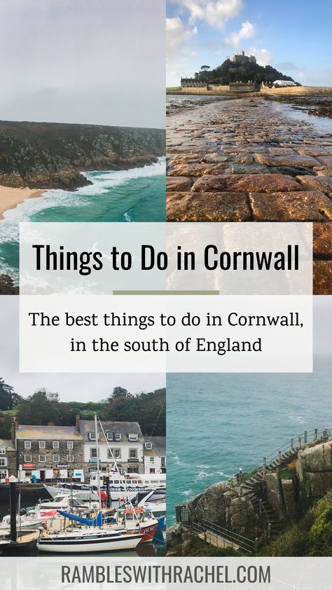 Discover the best things to do in Cornwall, in the south of England. Cornwall is a magical place full of fishing villages and rocky oceanside cliffs. From eating Cornish pasties to walking a causeway at low tide, there is plenty of delightful things to do in Cornwall. Things To Do In Cornwall, England Travel Guide, London Bucket List, Sweden Travel, Cornwall England, Fishing Villages, England Travel, Magical Places, Cornwall