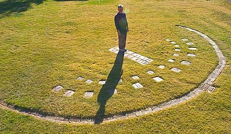 SUNCLOCKS' (or Human Sundials) can have Roman numerals, just by ... Sensory Garden, Sundials, Outdoor Classroom, School Garden, Garden Structures, Outdoor Projects, Permaculture, Dream Garden, Garden And Yard