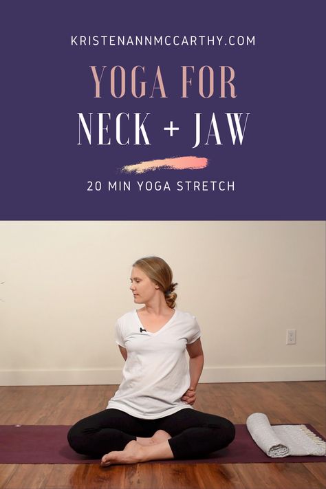 Release Neck Tension, Yoga For Neck, Yoga Workout Plan, Neck Tension, 20 Minute Yoga, Yoga For Back Pain, Release Tension, Creative Poses, Upper Back Pain