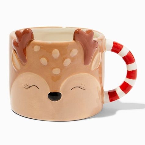 Mug Noel, Christmas Cups, Pretty Mugs, Clay Diy Projects, Christmas Cup, Animal Mugs, Diy Pottery, Fashionable Jewelry, Ceramics Pottery Art