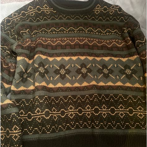 Grandpa Sweater Comfy Fit Brand New With Tags Never Worn Got Off Of Rowe Dark Academia Sweaters, Cozy Sweatshirt Aesthetic, Goblin Core Fashion, Grant Core, Grandpa Sweater Aesthetic, Alice Kirkland, Grandpa Sweater Outfit, Thrifted Sweaters, Grandpa House