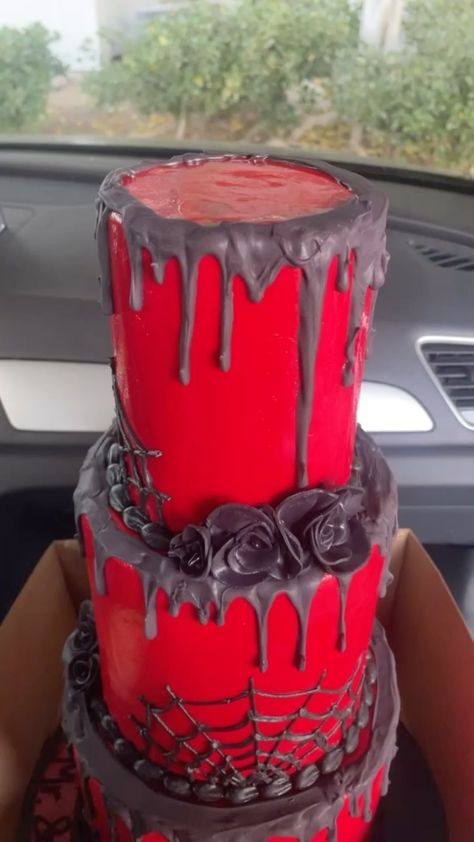 The panic and stress delivering a three tier cake never changes 😅 #weddingcake #wedding #halloweencake #halloween #fallwedding #delivery… | Instagram Three Tier Halloween Cake, Three Tier Cake, Halloween Cake, Tier Cake, Three Tier, Halloween Cakes, Tiered Cakes, Beautiful Cakes, Fall Wedding