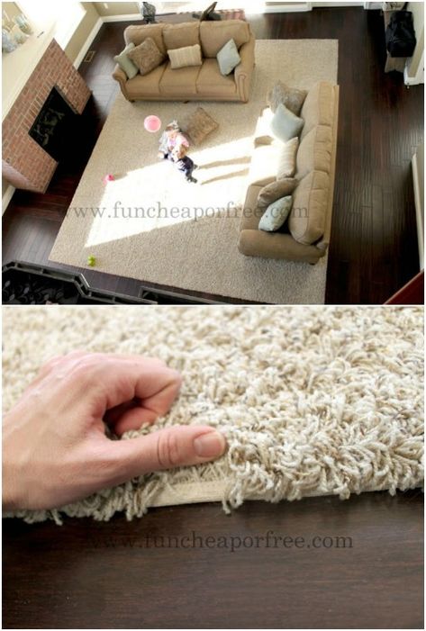 Upcycled Carpet Area Rug Uses For Old Area Rugs, Carpet Remnant Area Rug, Ikea Carpet, Leftover Carpet, Farmhouse Fixer, Carpet Squares, Old Carpet, Repurposing Ideas, Carpet Remnants