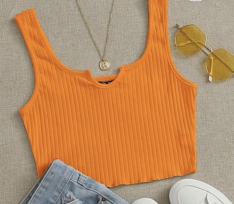 Crop Top Jeans, Mode Indie, Knitting Fashion, Top Jeans, Shein Outfits, Women Tank Tops, Crop Top Outfits, Cute Comfy Outfits, Tween Outfits