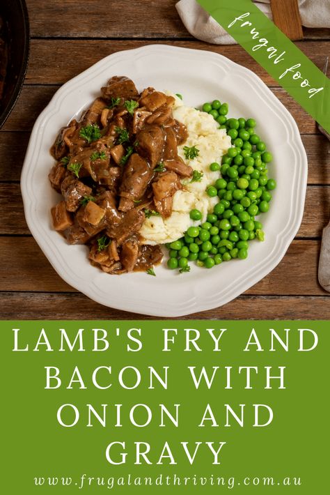 Lamb's Fry and Bacon is a retro recipe that's cheap, nutritious and hearty. Here's how to cook it. Lambs Fry And Bacon Recipe, Liver And Bacon Recipes, Lamb Liver Recipes, Liver And Bacon Casserole, Liver Dishes, Fry Casserole, Liver And Bacon, Offal Recipes, Rabbit Recipes