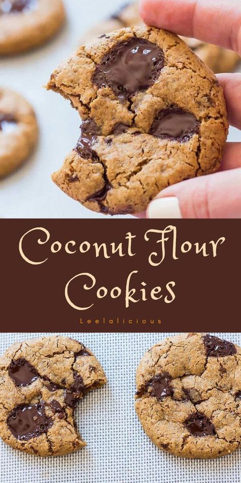 Chocolate Coconut Flour Cookies, Low Carb Coconut Cookies, Coconut Flour Baking Recipes, Vegan Coconut Flour Cookies, Healthy Coconut Flour Recipes, Candida Dessert Recipes, Vegan Candida Diet Recipes, Keto Cookies Coconut Flour, Coconut Flour Cookies Easy